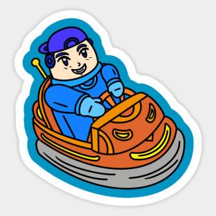 Bumper car kid Sticker